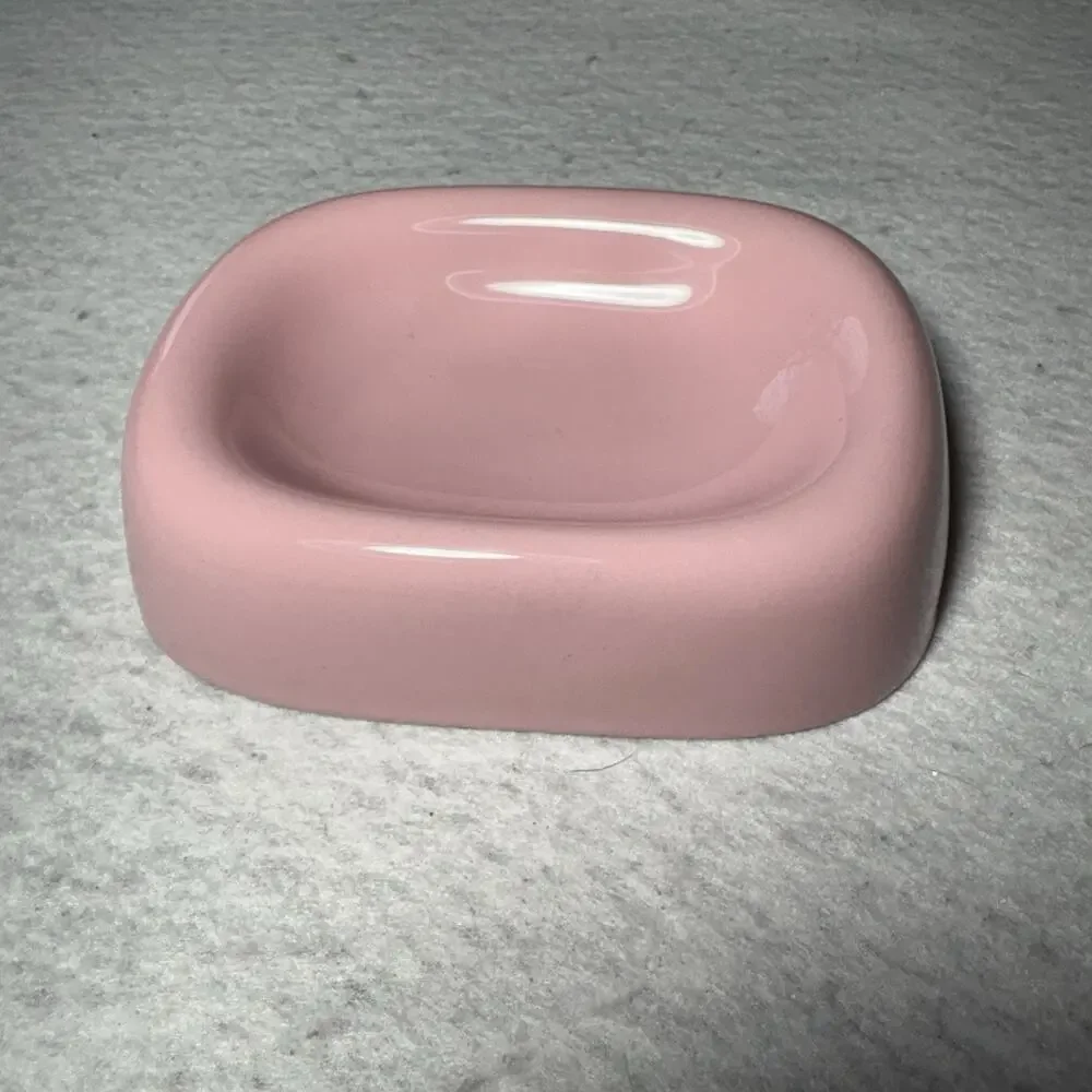 Vintage Ceramic Tea Rose Soap Dish Bathroom Accessories 90’s Decor